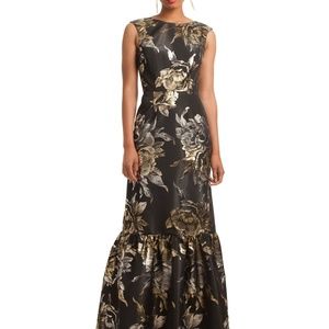 Trina Turk Williams Dress - Black and Mettalic